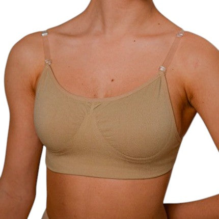 2 pack Dance Bra seamless Clear back bra