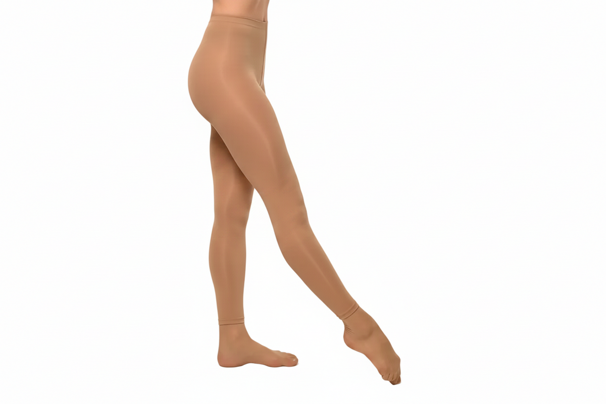 Footless Tights Flat Belt Skintone no gussett