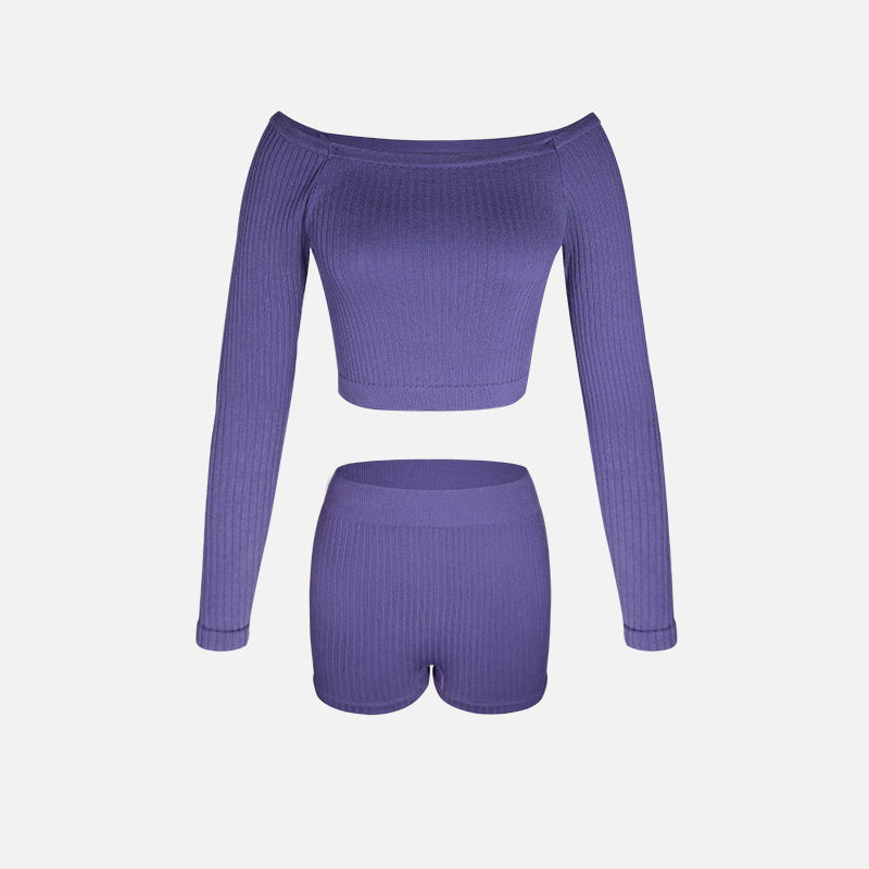 Bamboo Fiber Shorts Purple