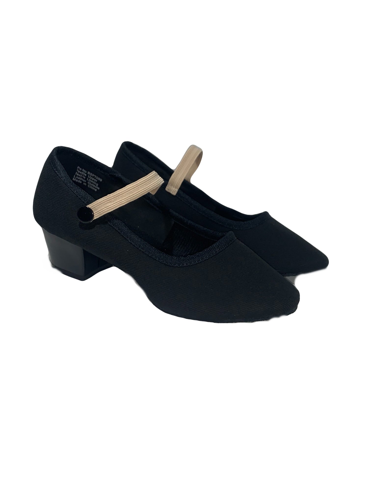 Canvas Character Cuban Heel Shoes 1.5 Inch
