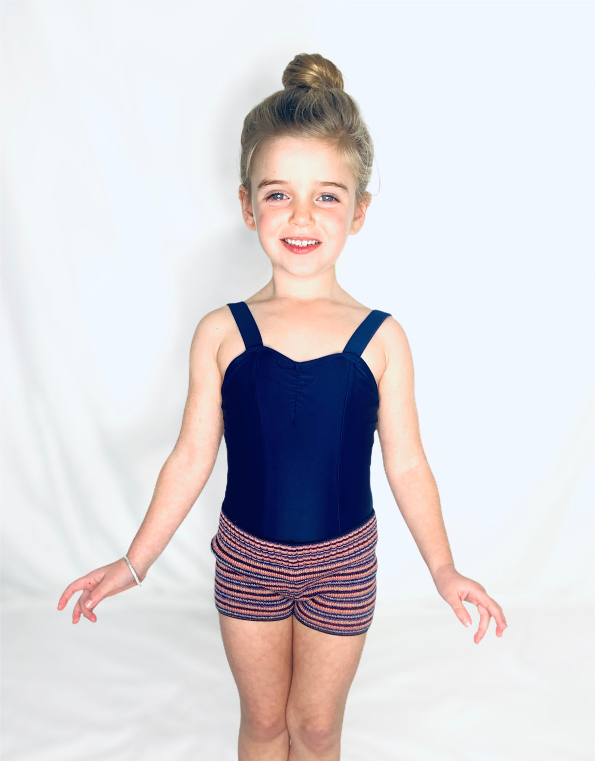 Mia Wide Strap Leotard Navy