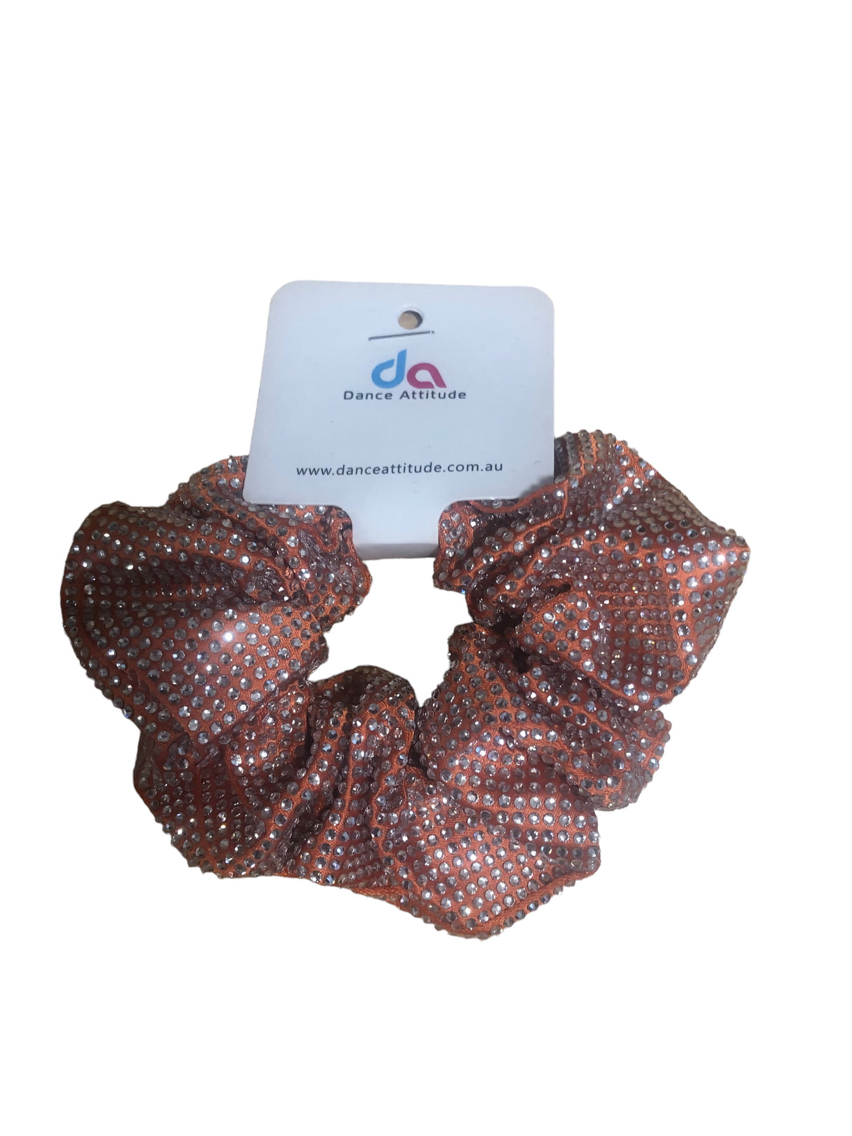 Diamonte Scrunchie orange