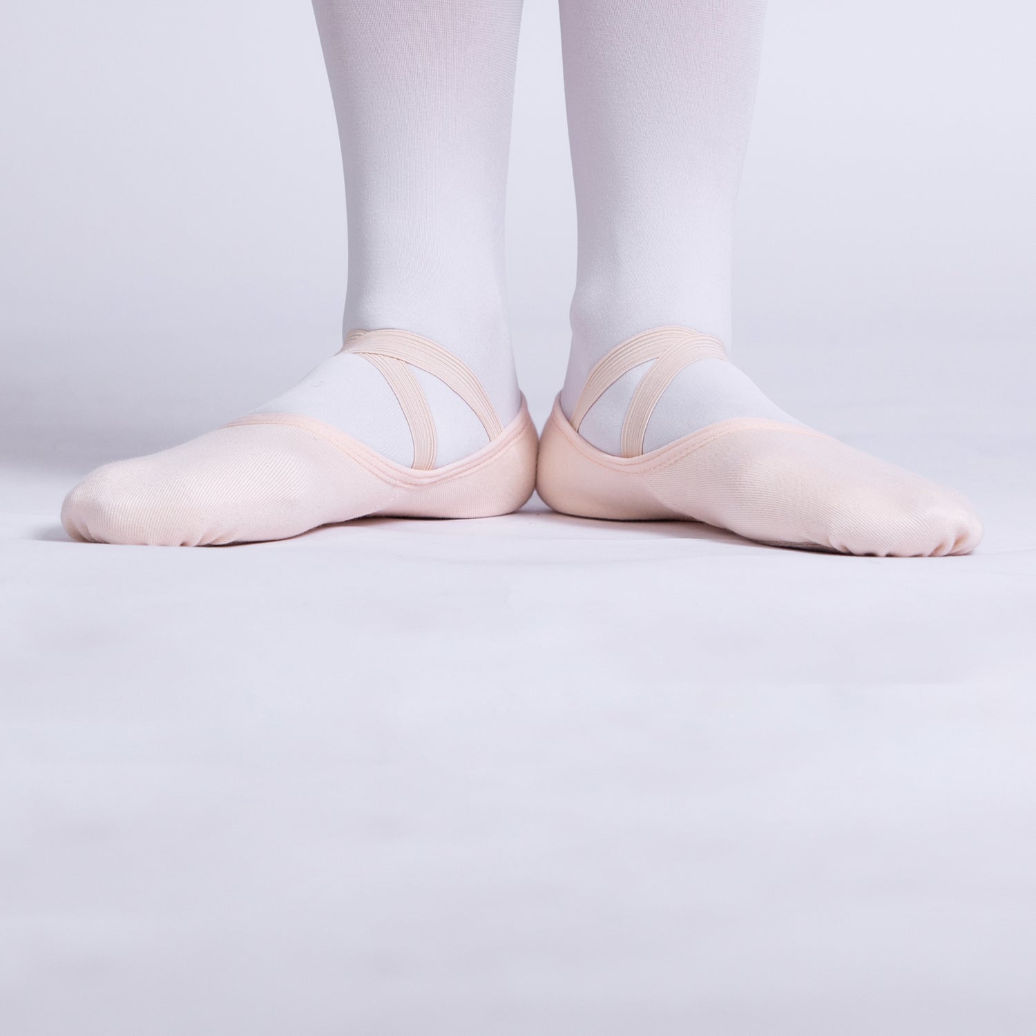 4 Way Stretch Canvas Ballet Shoes Salmon
