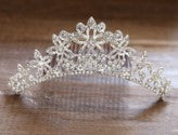 Stunning diamonte Tiara 11cm Smaller flower *4.5