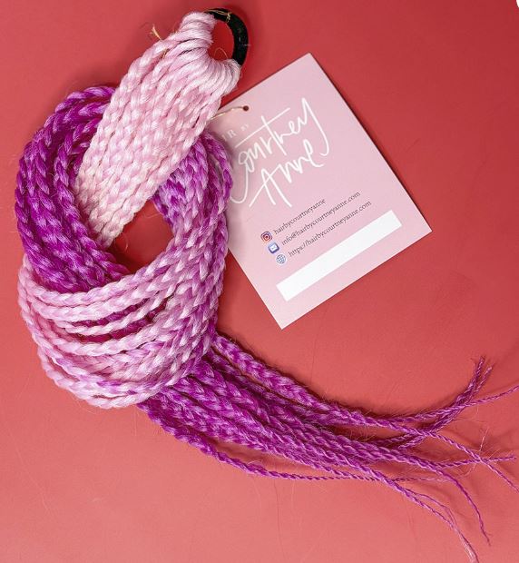 Pink /Purple Long Plaits