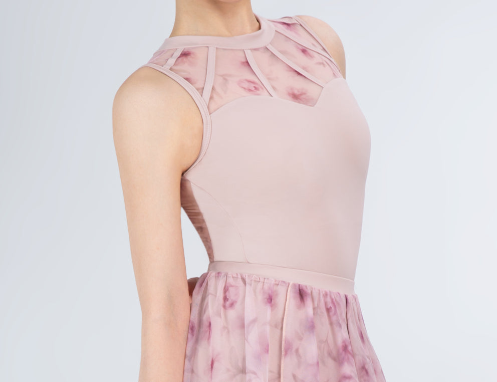 Illume leotard mesh edition pink