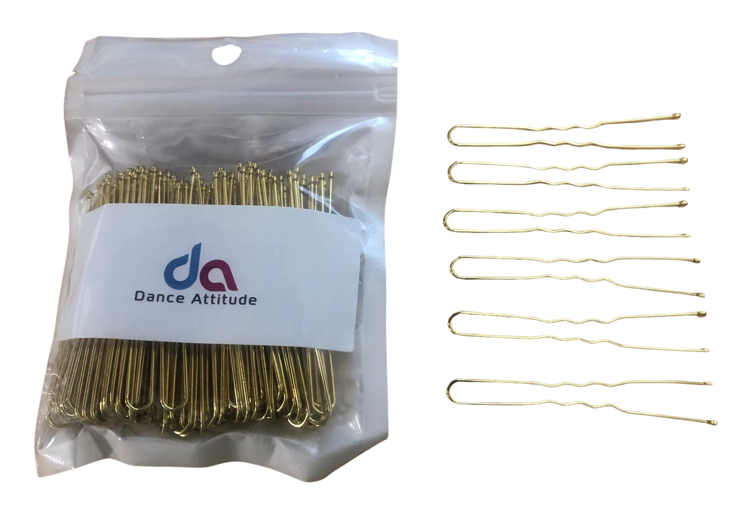 DANCE ATTITUDE Ripple Bun Pins Gold 100PK 6cm 100gm