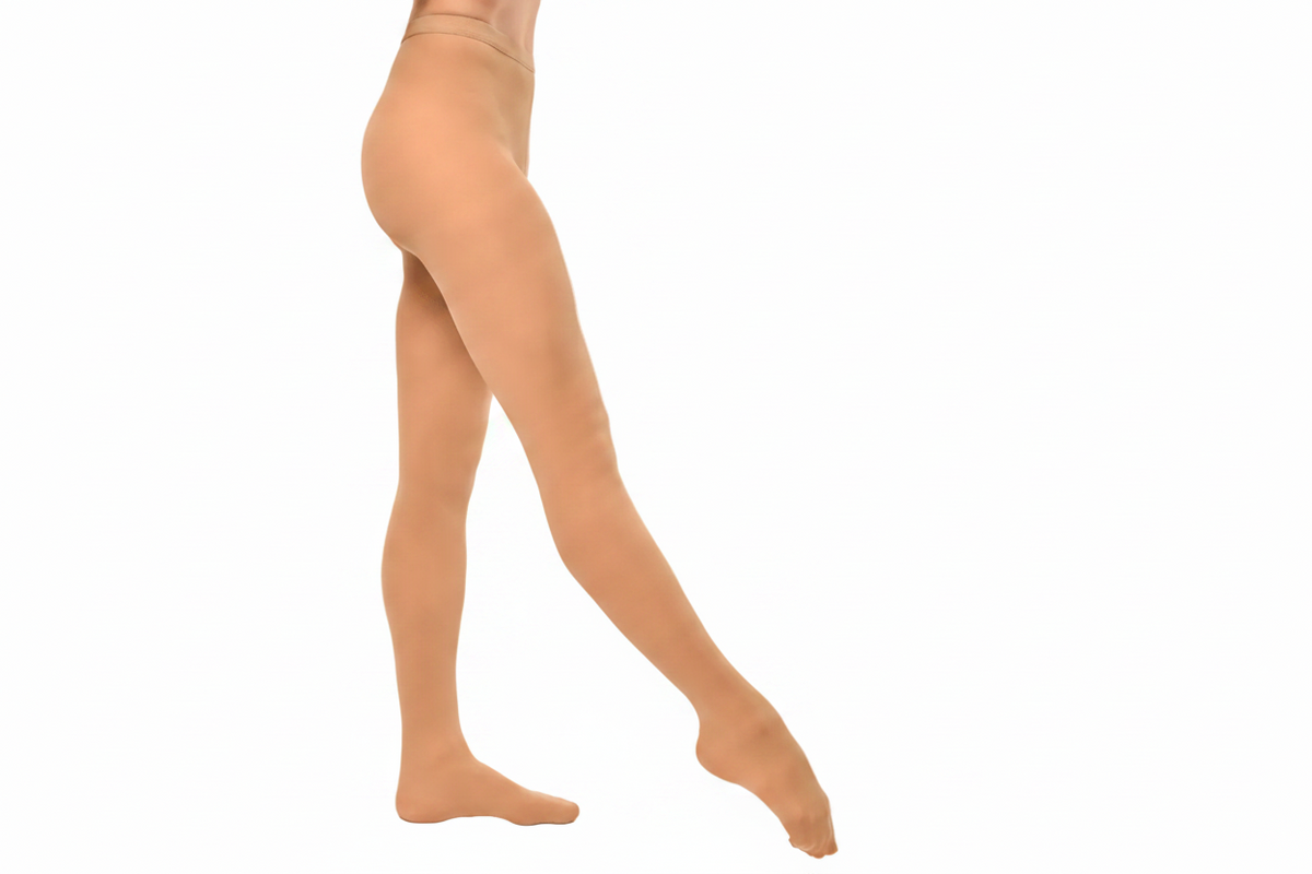 Footed Tights Dark Tan