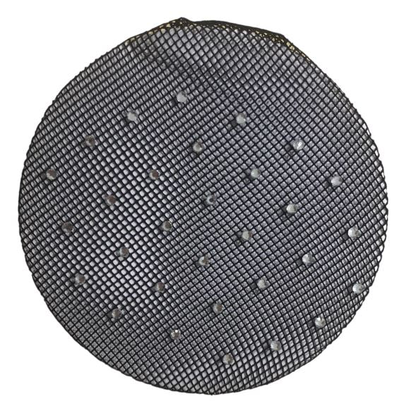 Black mesh diamonte bun net