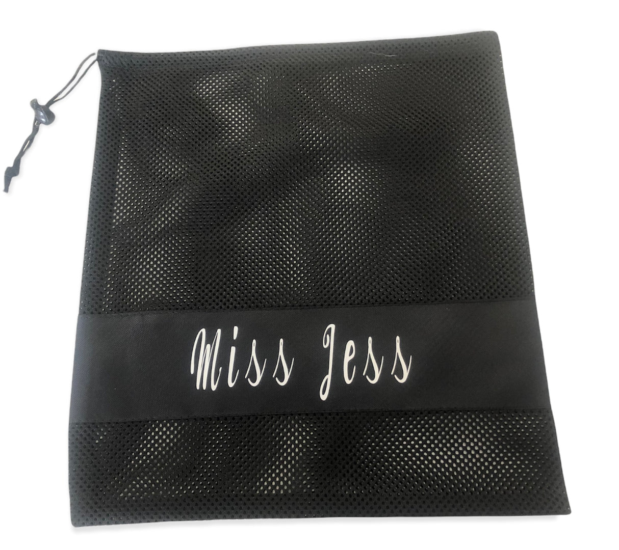 Personalised Attitude Mesh Dance Shoe Bag Black