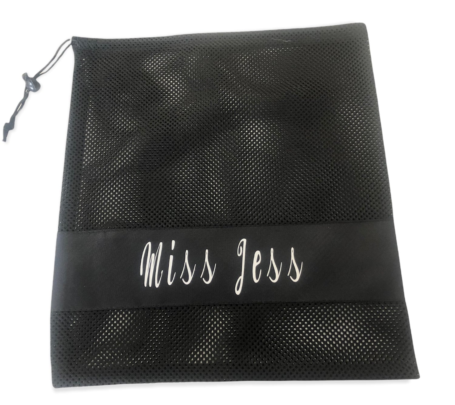 Personalised Attitude Mesh Dance Shoe Bag Black