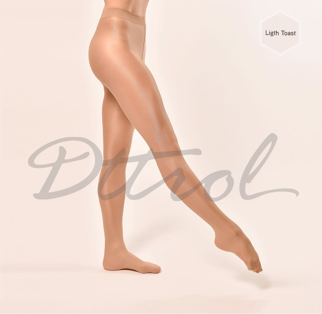 Footed Shimmer Tights Light Toast