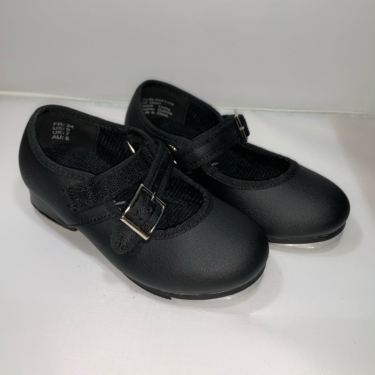 Little Tappers with velcro strap Black
