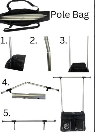 Pack n Hang Mini Black set including cosmetic bag