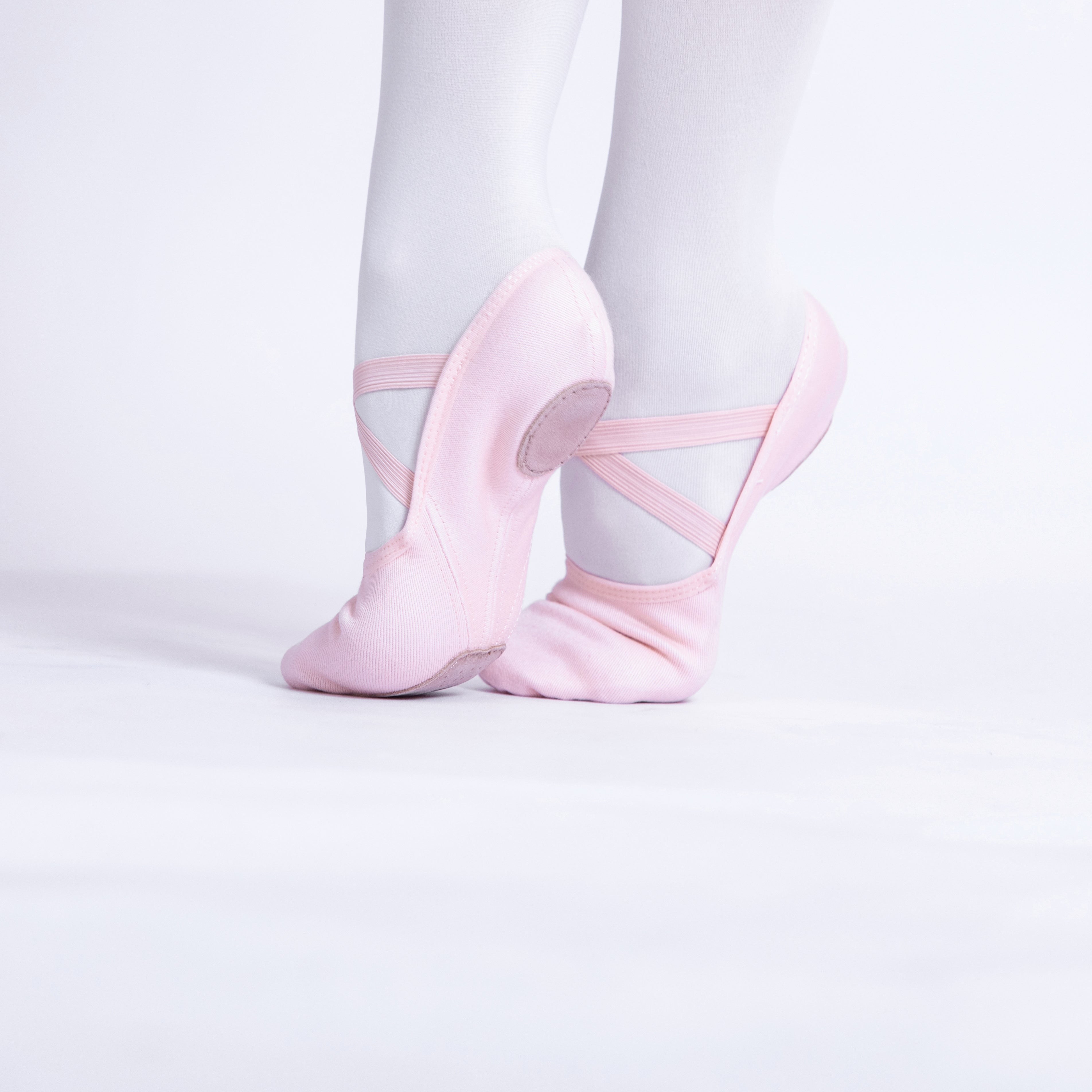 4 Way Stretch Canvas Ballet Shoes Pink
