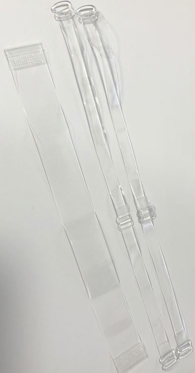Silicone clear Bra straps and back strap