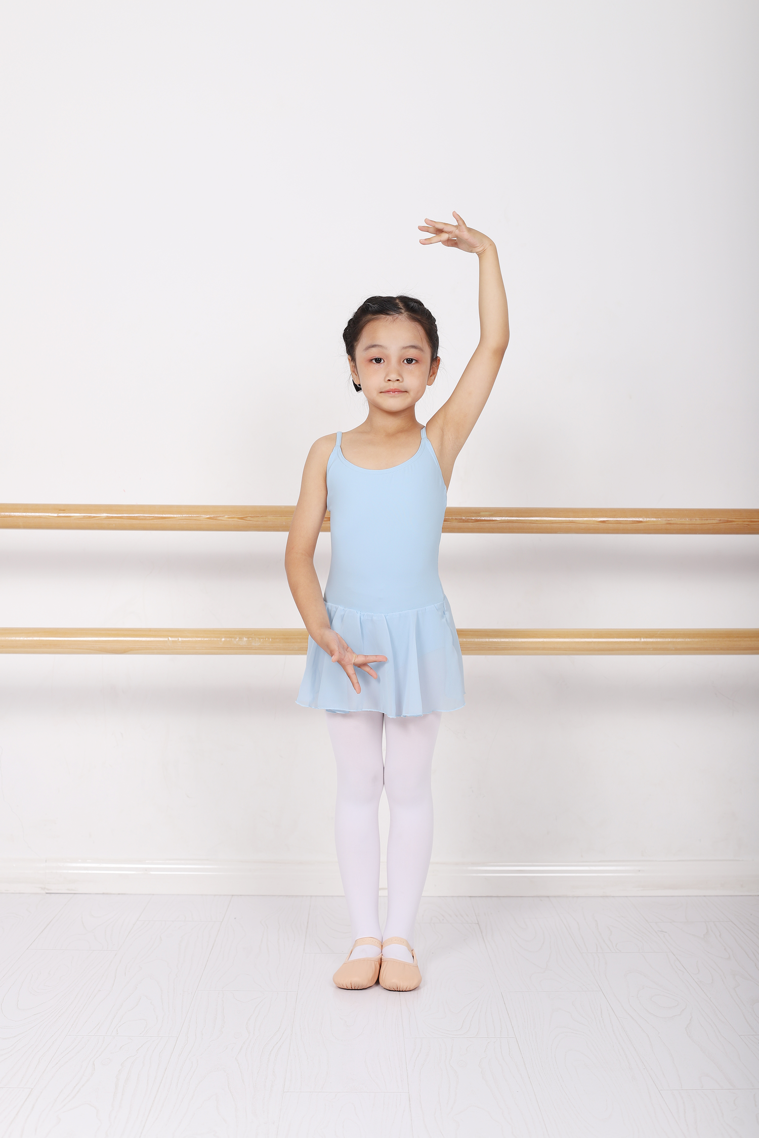 Ballet Leotard with Skirt Light Blue
