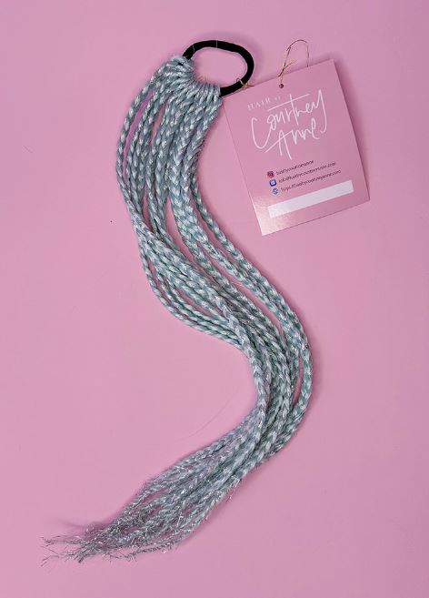 Blue Shimmer Long Plaits