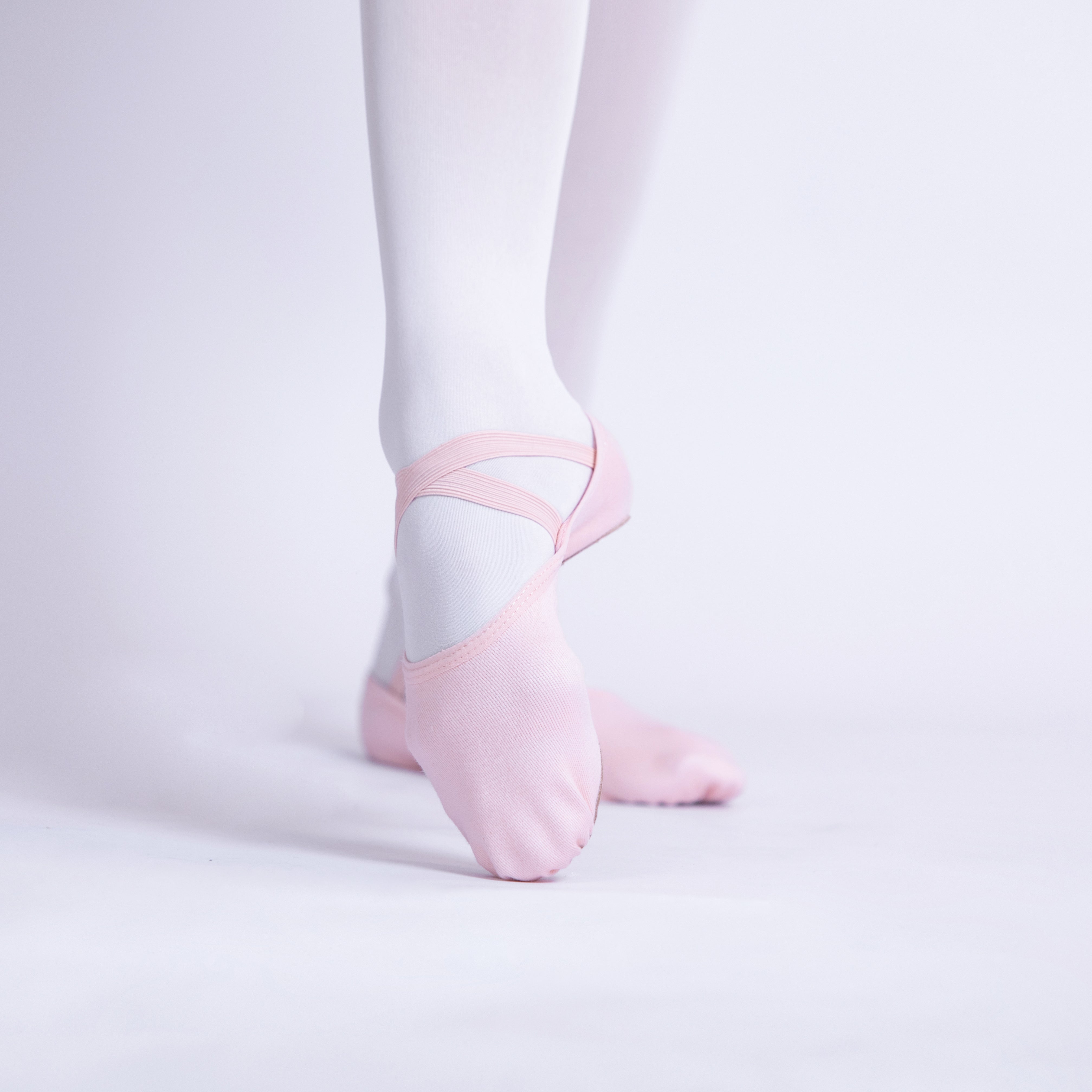 4 Way Stretch Canvas Ballet Shoes Pink
