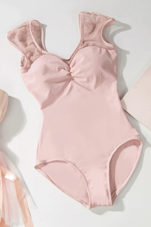 Lace Leotard Pink