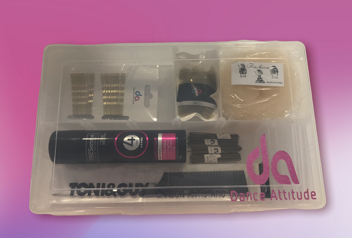 Personalised Dance Attitude Hair Box DARK Blonde HAIR NETS -MED Donut