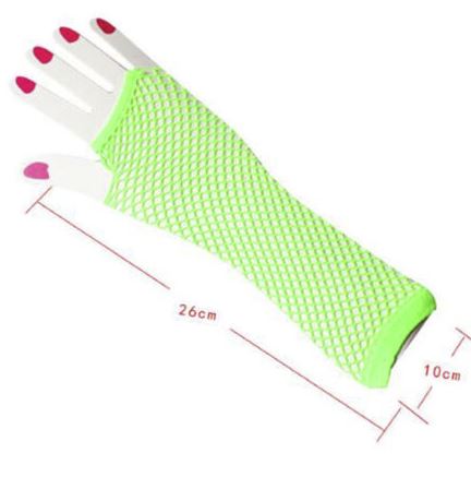 Long Fishnet Gloves Black