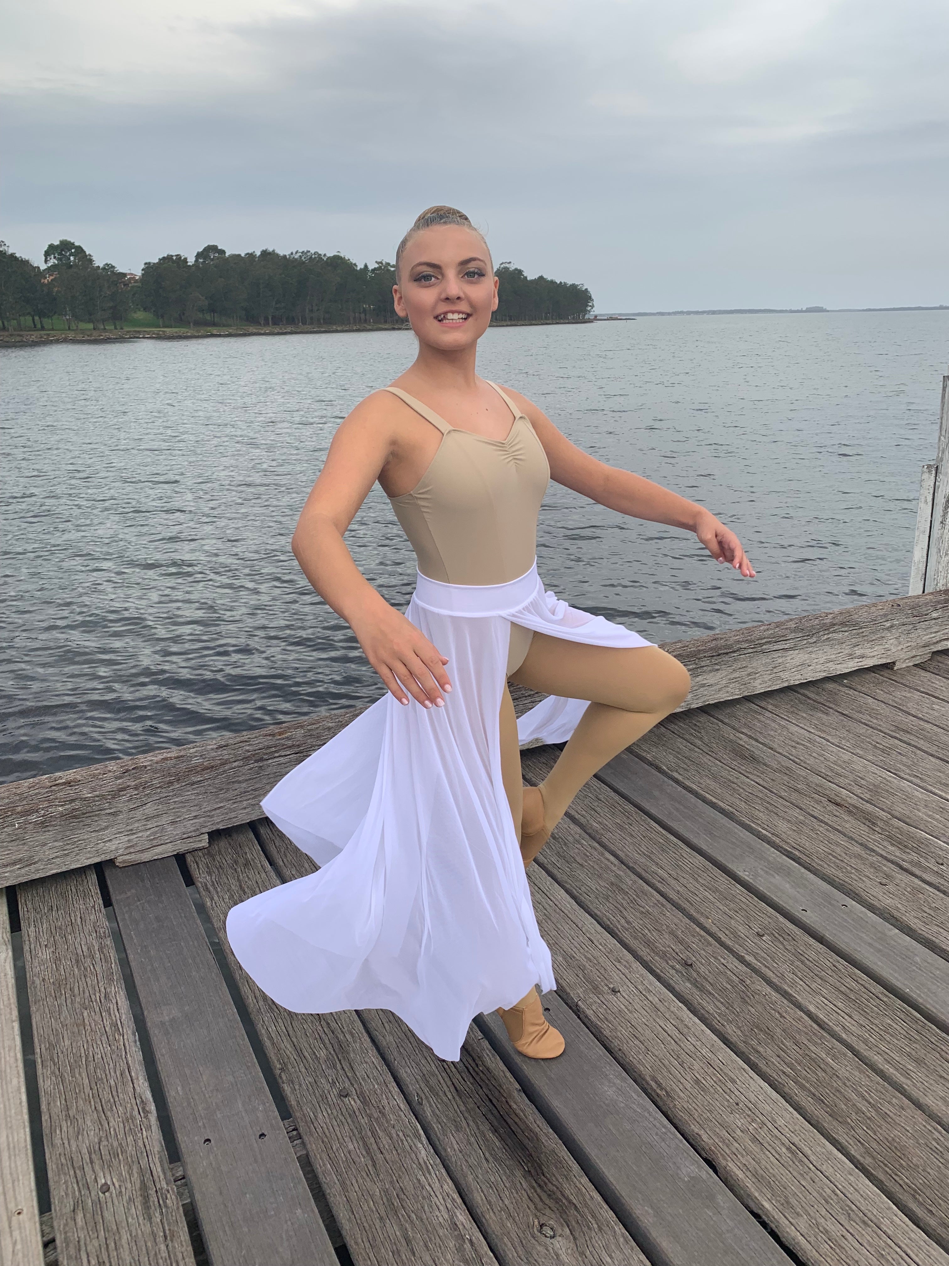 Modern White Mesh Skirt