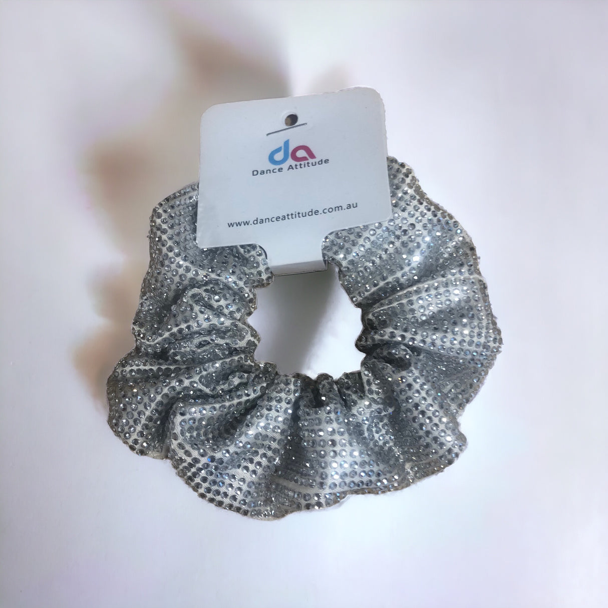 Diamonte Scrunchie Silver