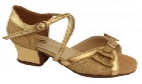 Ukraine Ballroom Dance shoes Eco leather and Brocade Gold