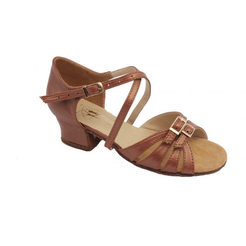 Ukraine Ballroom Dance Leather shoes Tan