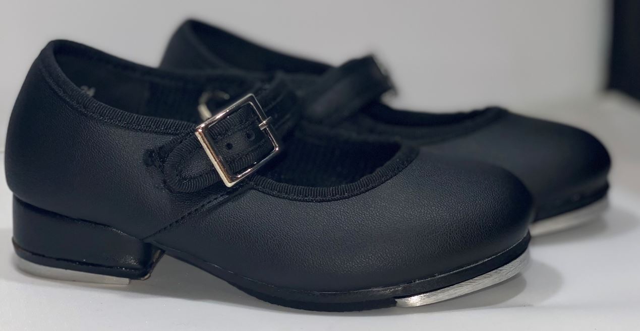 Little Tappers with velcro strap Black