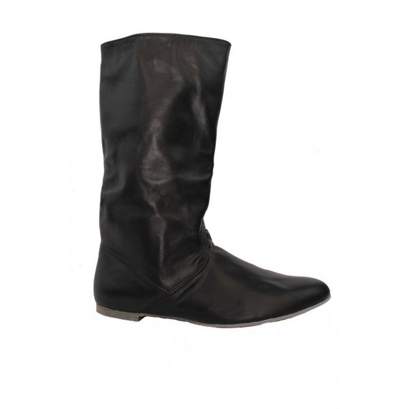 Folk Boots Black Leather split sole