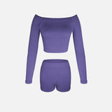 Bamboo Fiber Shorts Purple
