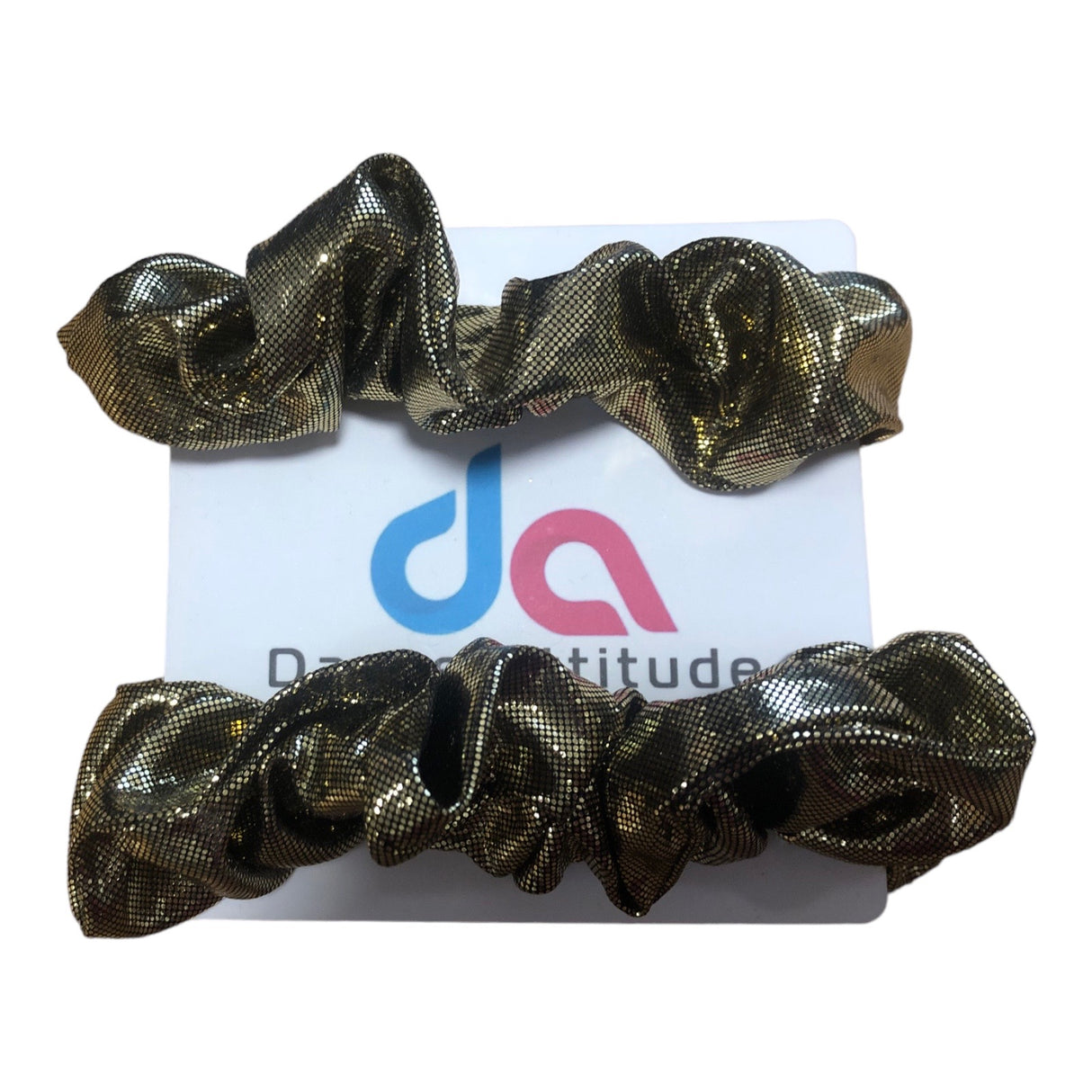 6 Metalic Scrunchie Metallic Silver 2 pack