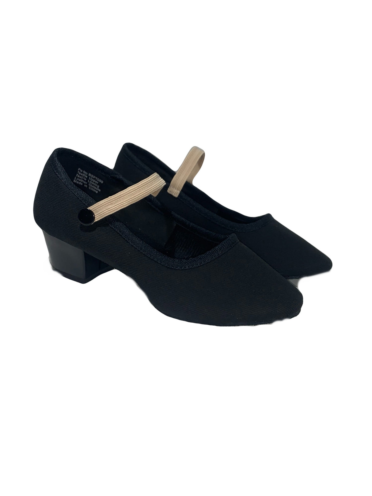 Canvas Character Cuban Heel Shoes 1.5 Inch