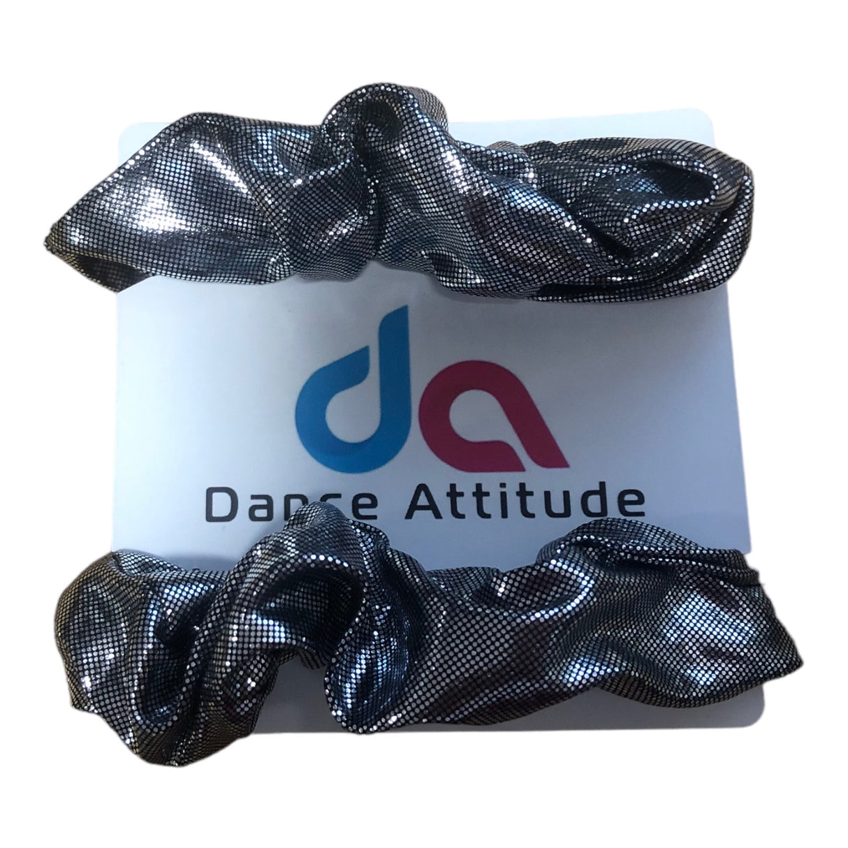 4 Metalic Scrunchie Metallic Silver 2 pack