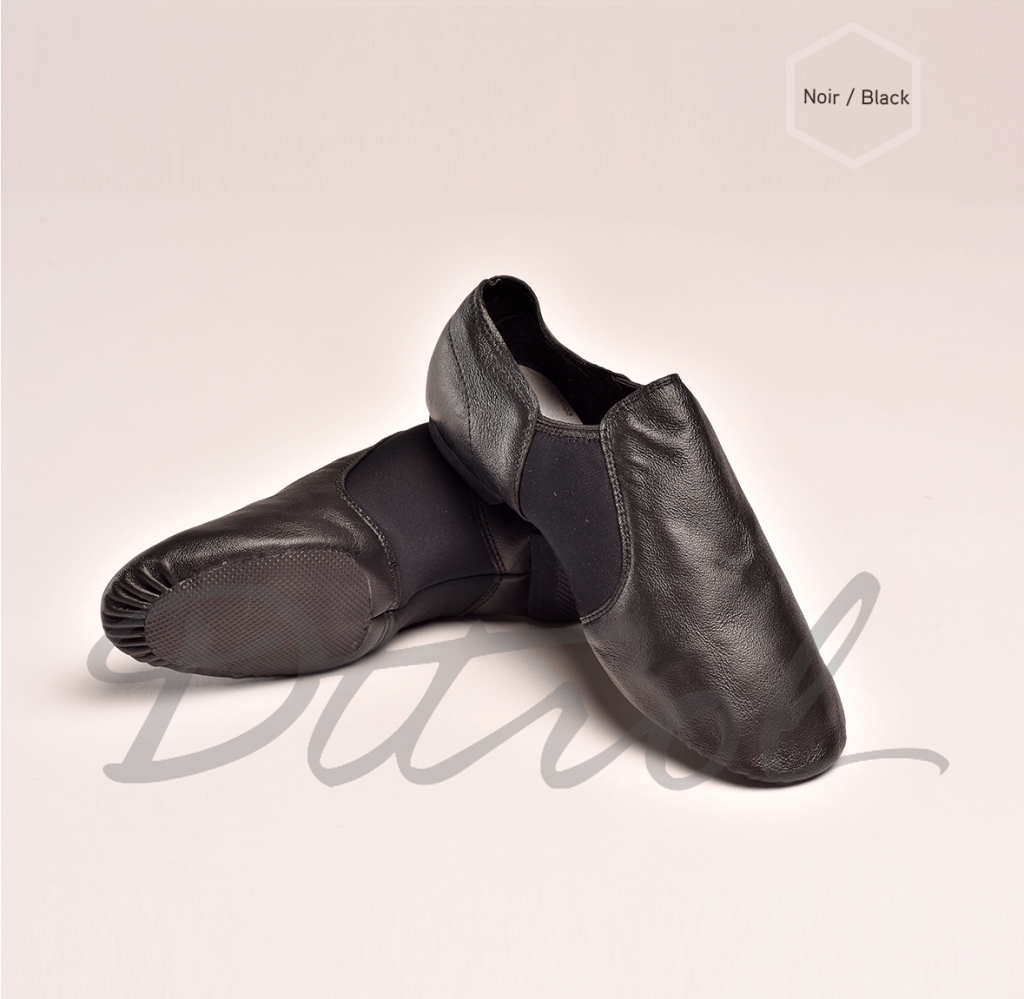 Little Dancers Elastic Jazz Shoes Black