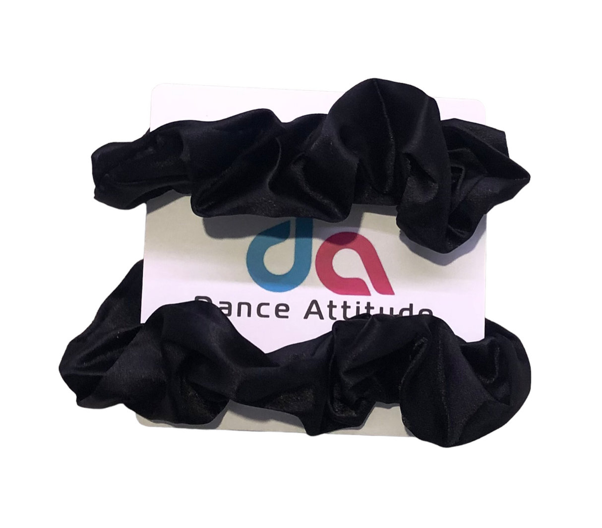 Scrunchie Black 2 pk Satin