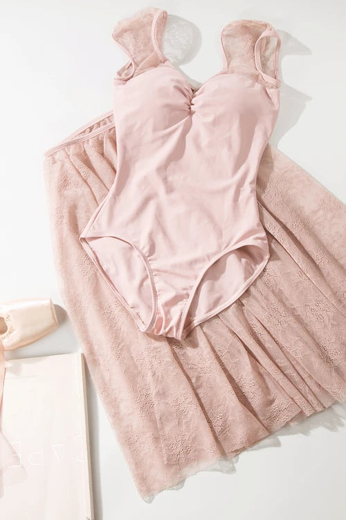 Lace skirt stunning Pink Below knee