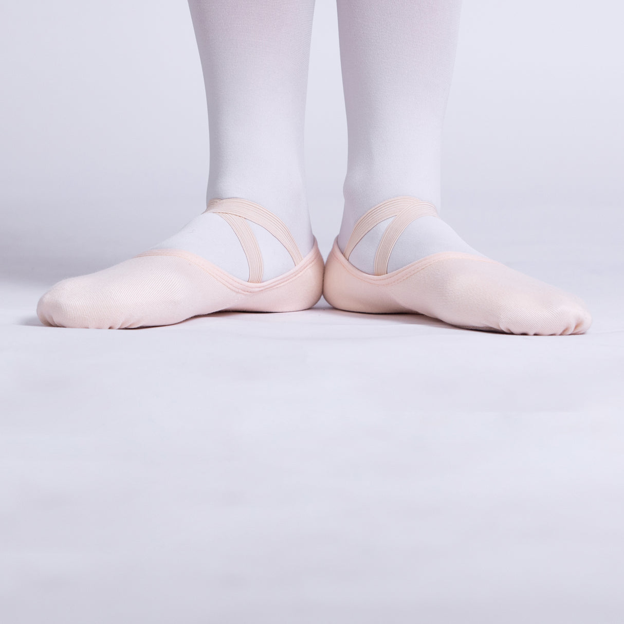 4 Way Stretch Canvas Ballet Shoes Salmon