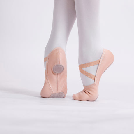 4 Way Stretch Canvas Ballet Shoes Tan