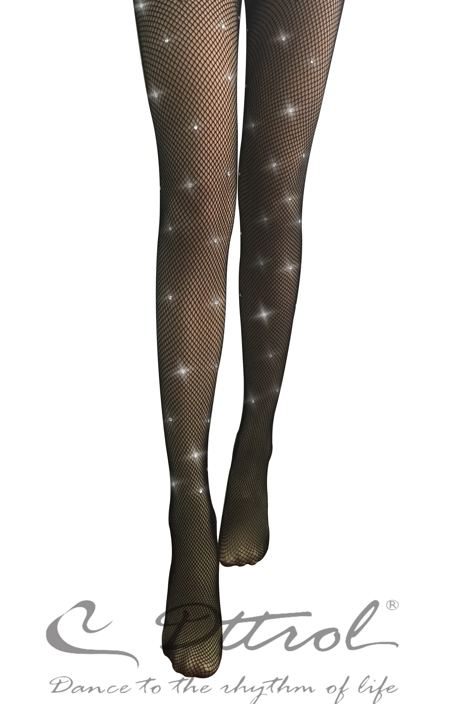 2 pairs Black Diamonte Fishnet Tights