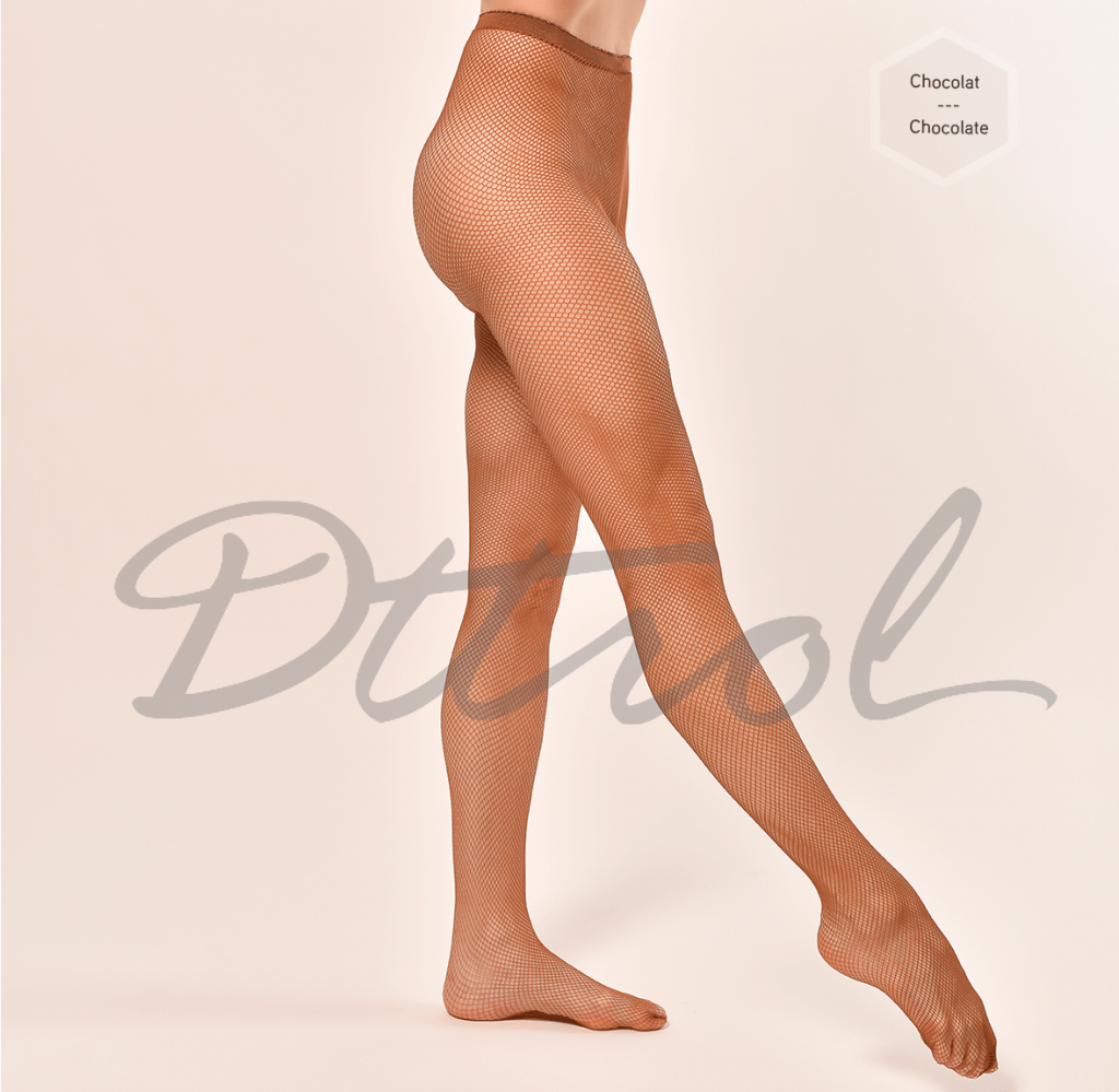 3 pack Basic Fishnet Tights Chocolate