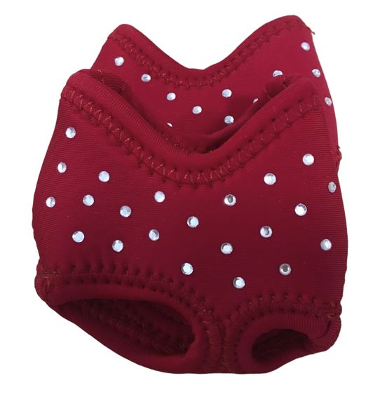 Diamonte Foot Thongs Red