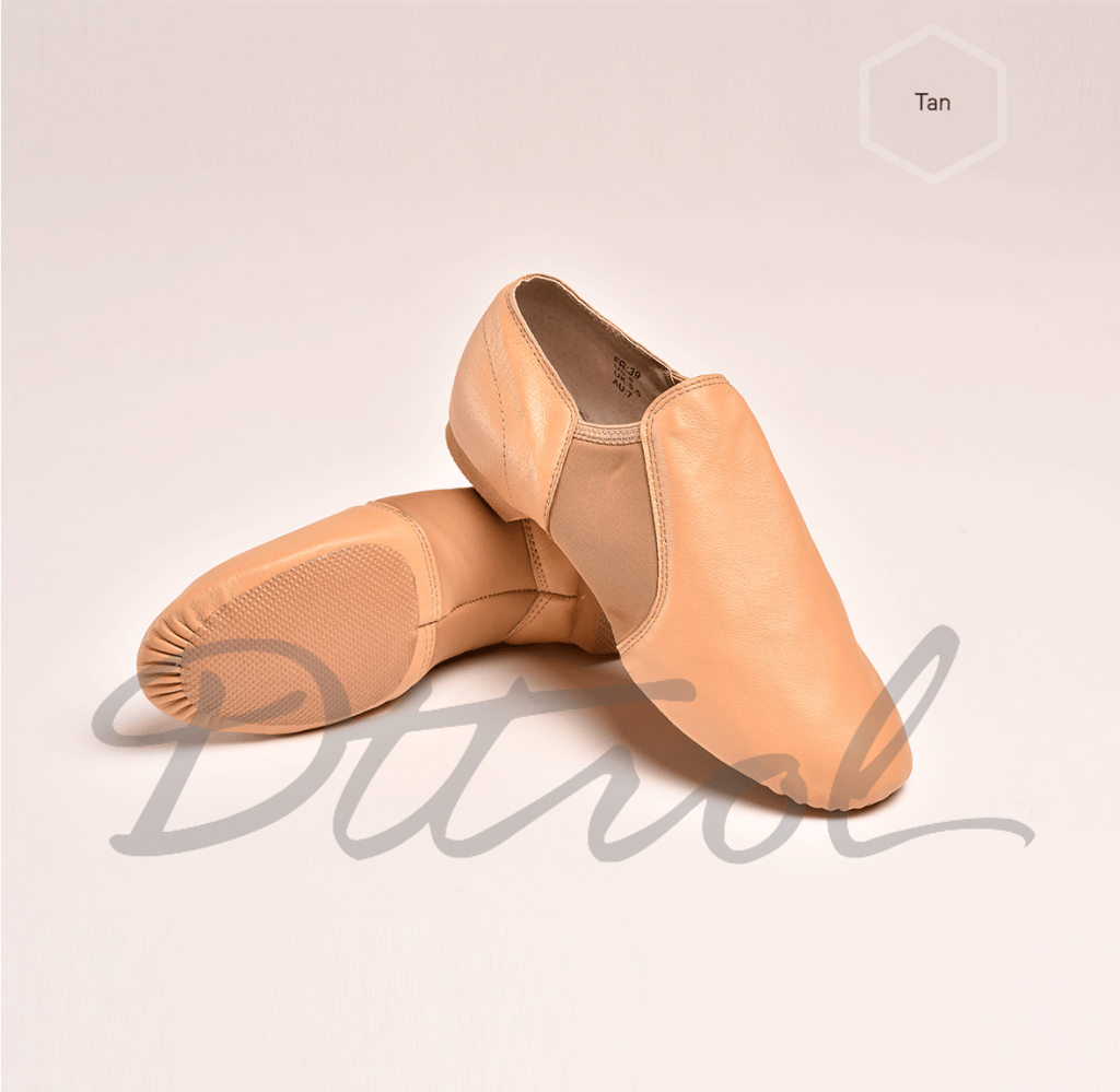 Elastic Jazz Shoes Beige