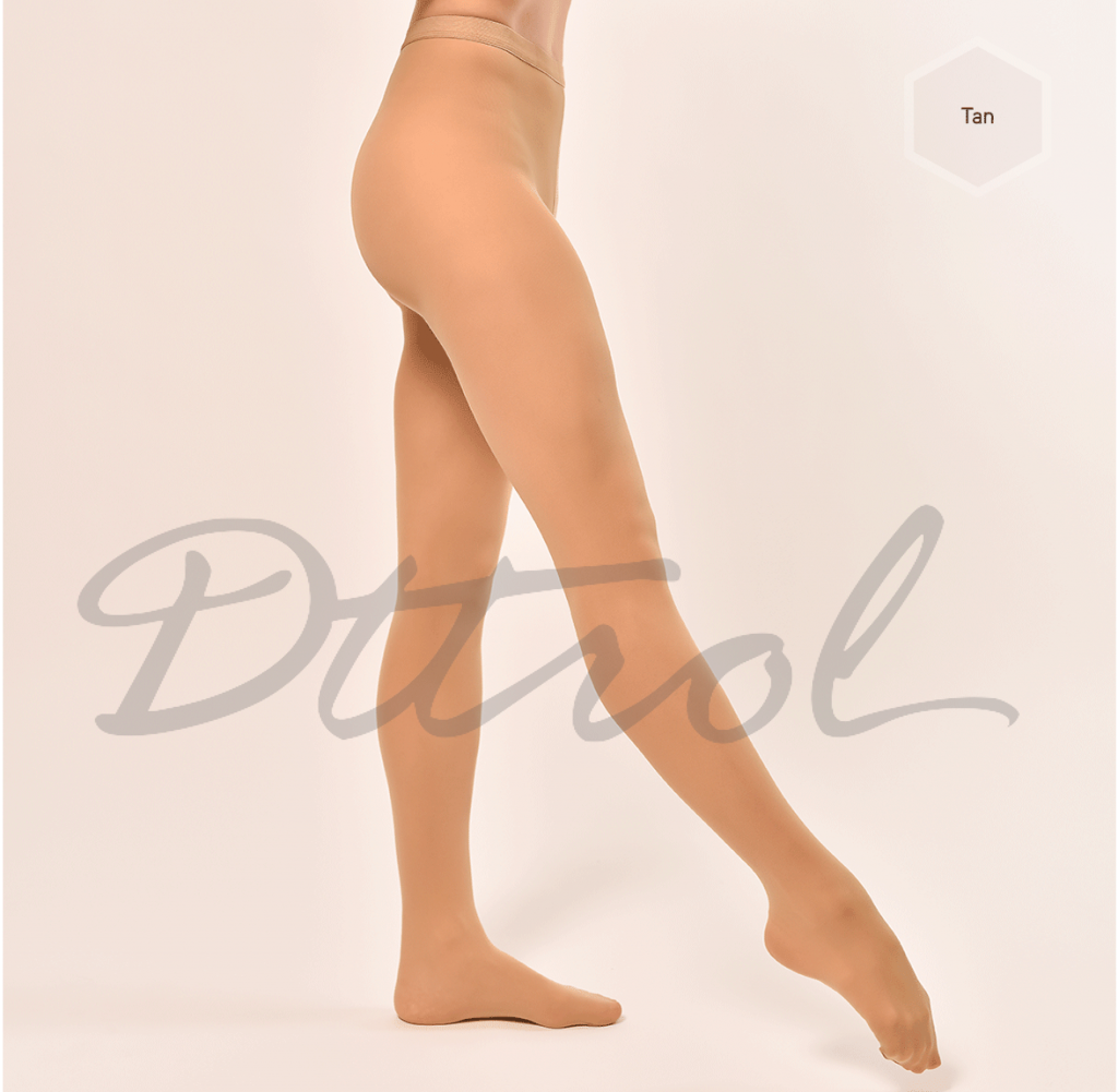 3 pairs pack Footed Tights Dark Tan