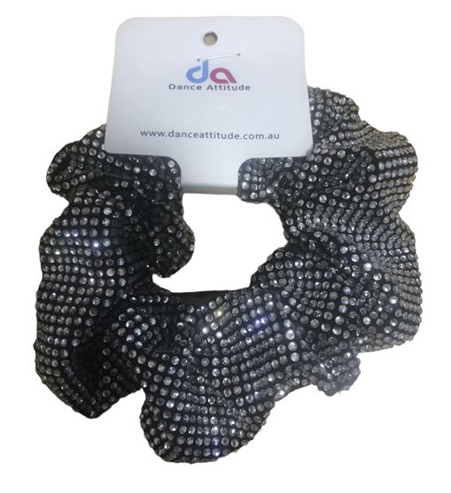 Diamonte Scrunchie Premium Silver