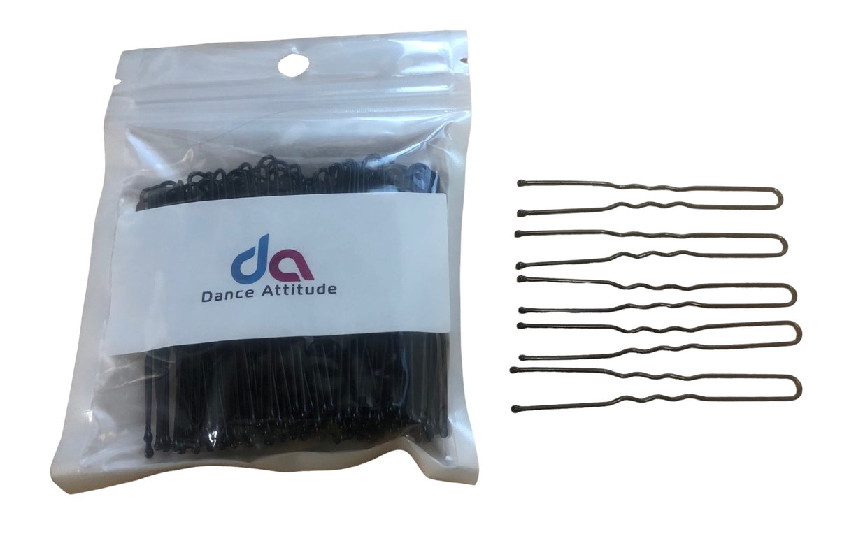 DANCE ATTITUDE Ripple Bun Pins Black 100PK 6cm 100gm