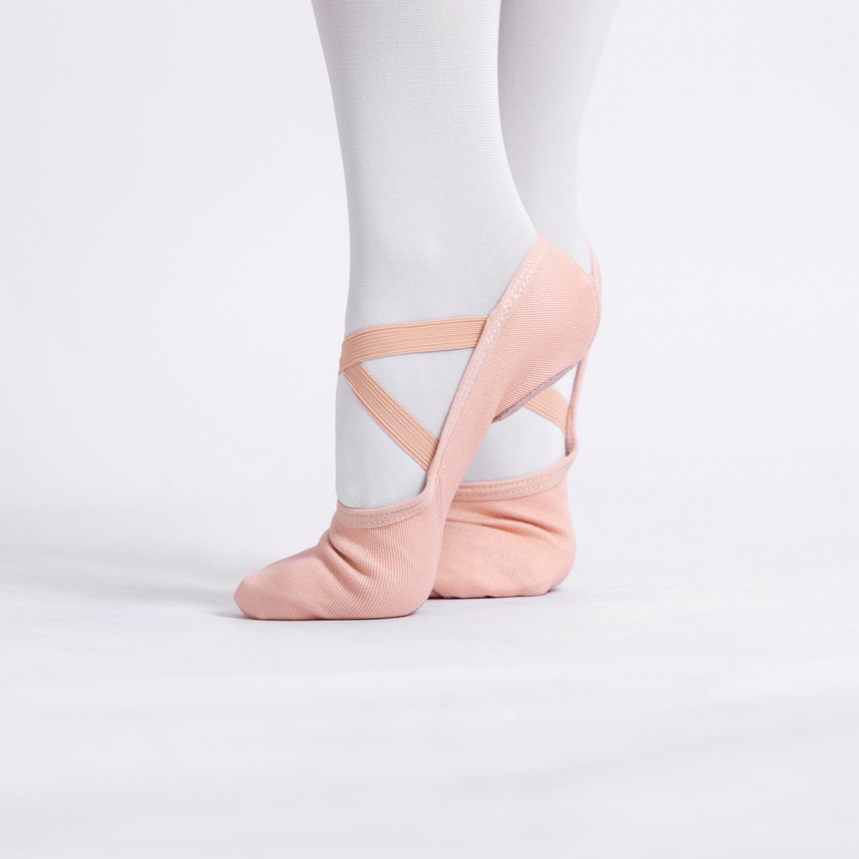 4 Way Stretch Canvas Ballet Shoes Tan