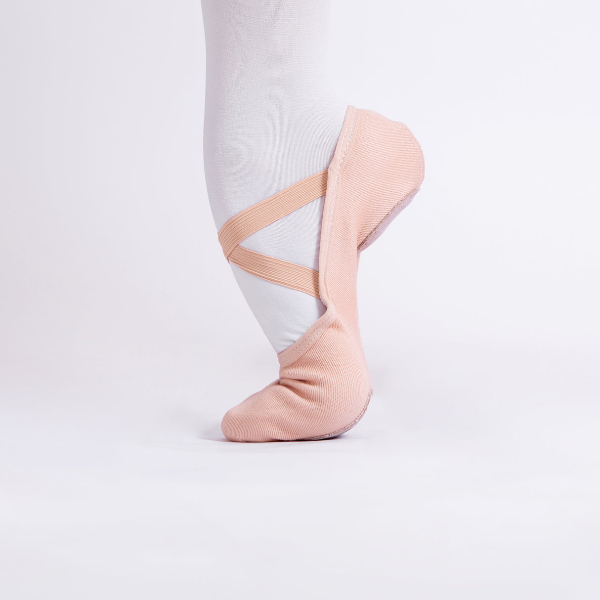 4 Way Stretch Canvas Ballet Shoes Tan